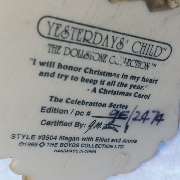 Vintage Yesterday's Child Figurines - Set of 3 - The Dollstone Collection - Picture 7 of 7